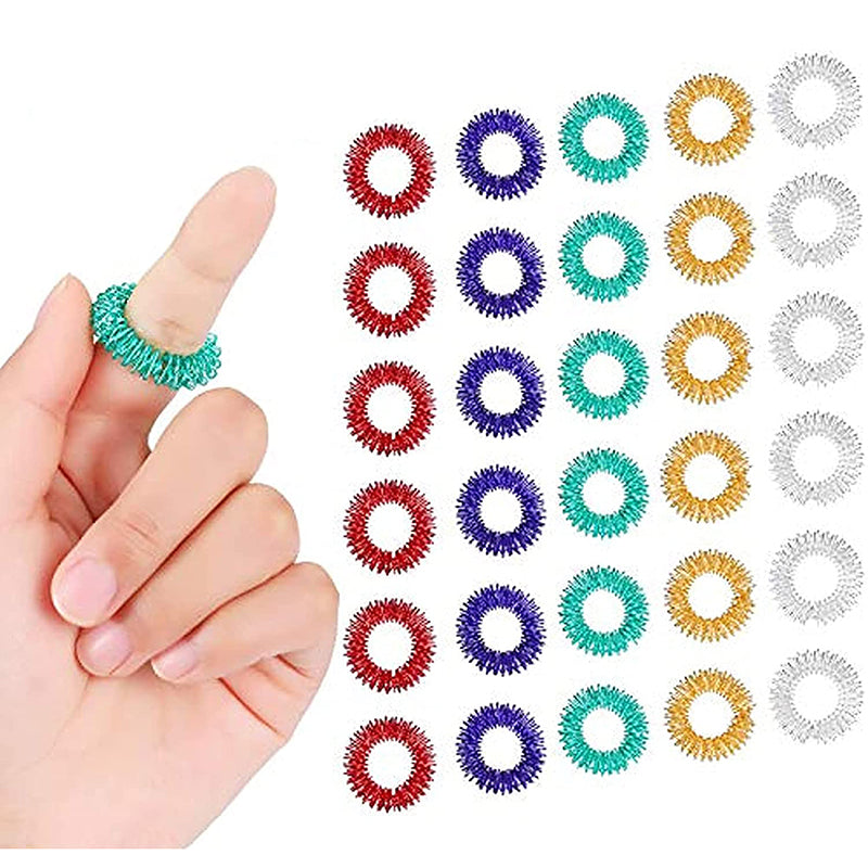 Acupressure Finger Rings 15-Piece Set by HitMyNeed