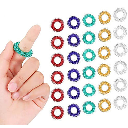 Acupressure Finger Rings 15-Piece Set by HitMyNeed