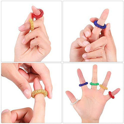 Acupressure Finger Rings 15-Piece Set by HitMyNeed
