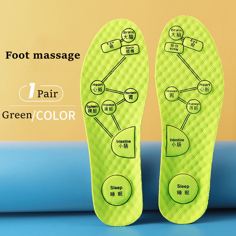 Acupressure Sport Insoles for Running and Daily Wear green eu45-46 by HitMyNeed