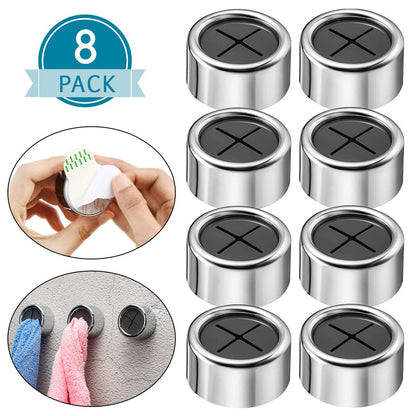 Adhesive Kitchen Towel & Dishcloth Storage Hooks 8pack by HitMyNeed