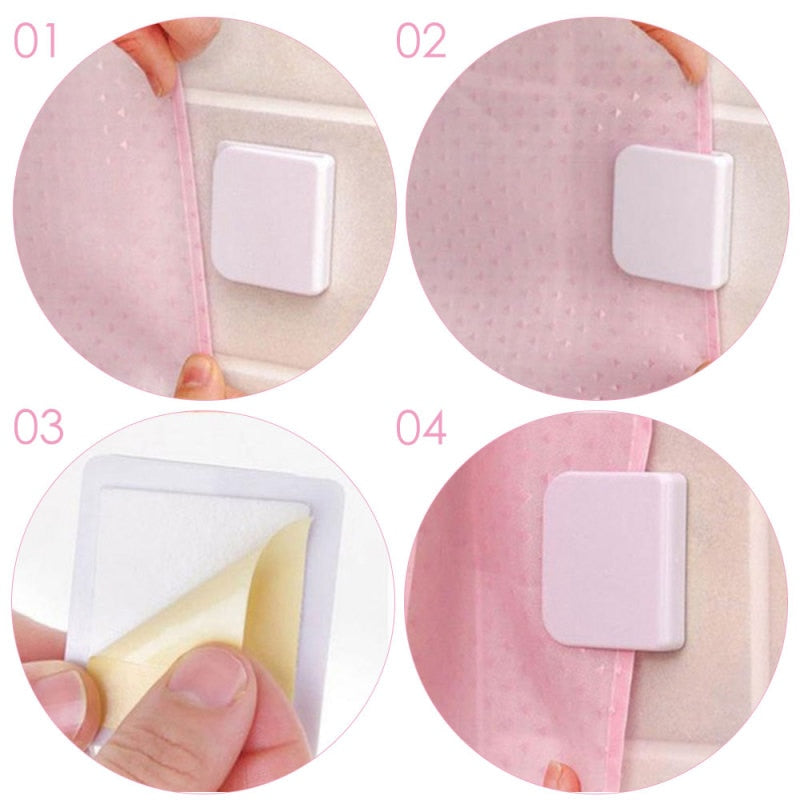 Adhesive Shower Curtain Clips (Set of 2) by HitMyNeed
