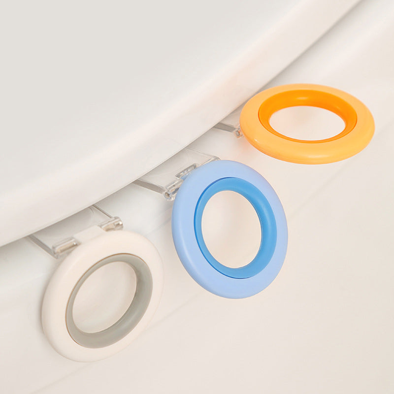 Adhesive Toilet Seat Lifter Handle with Ring Grip by HitMyNeed