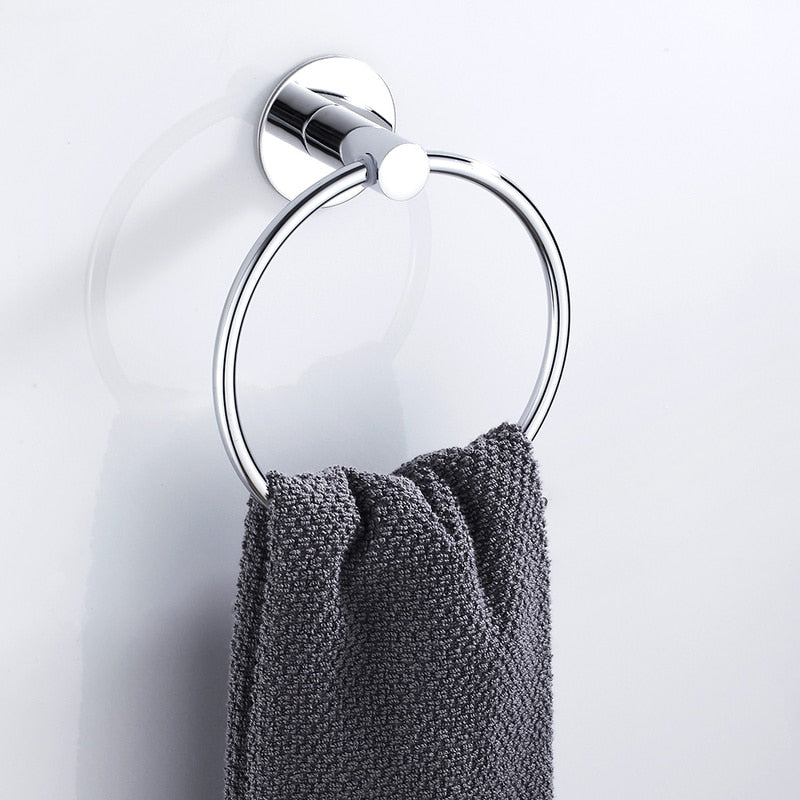 Adhesive Towel Ring Holder for Bathroom & Kitchen by HitMyNeed