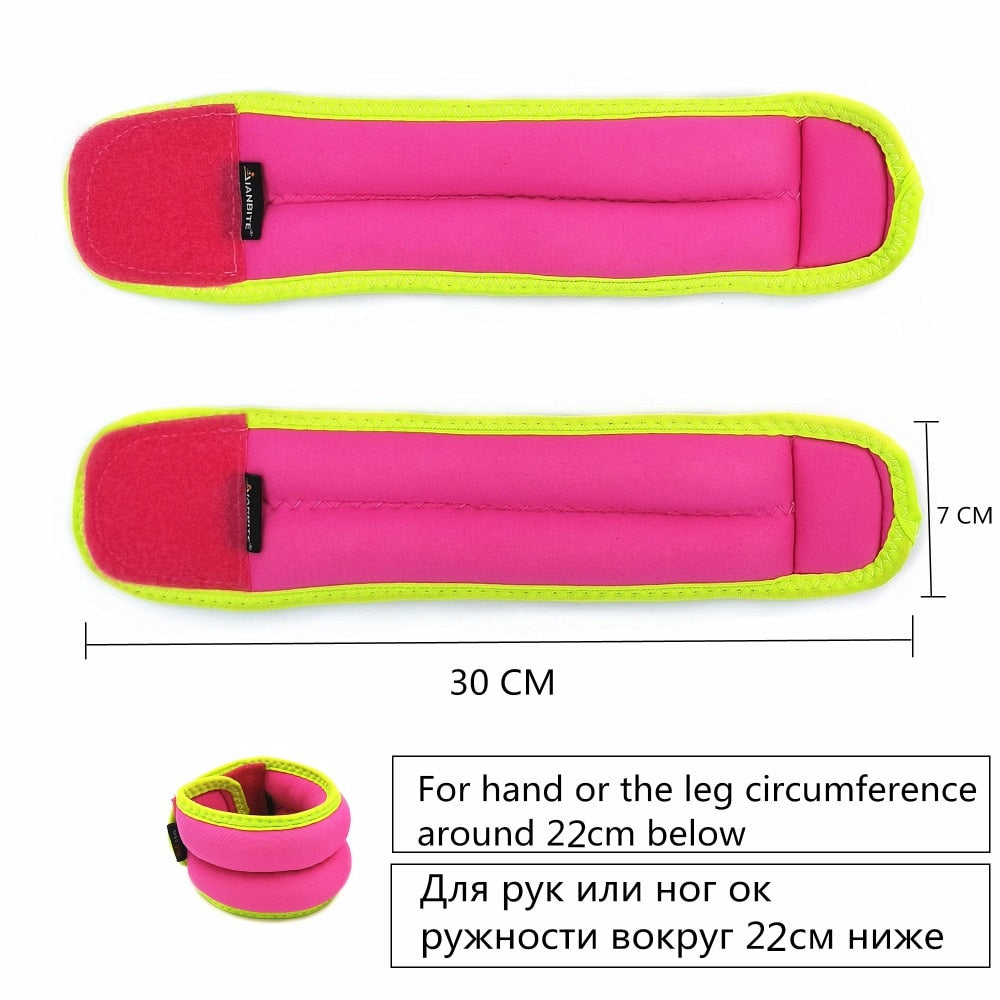 Adjustable 0.5kg Weighted Ankle & Wrist Straps (Pair) by HitMyNeed