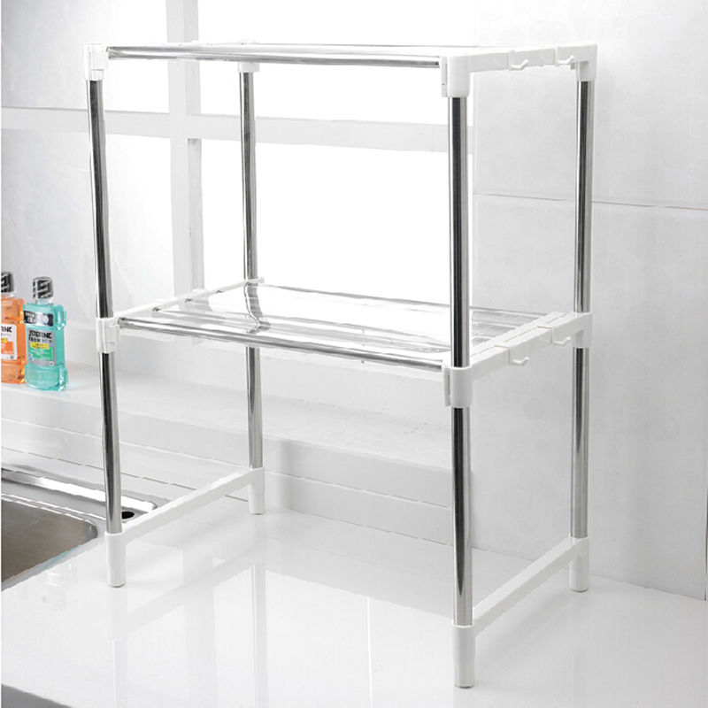Adjustable 2-Layer Microwave Oven Stand Rack by HitMyNeed