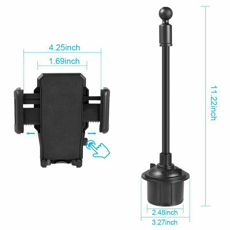 Adjustable 360° Cell Phone Cup Holder for Cars by HitMyNeed