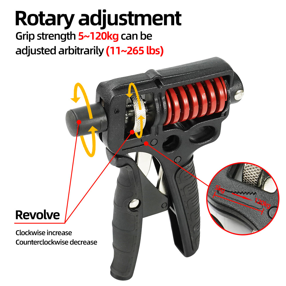 Adjustable 5-120kg Hand Grip Strengthener by HitMyNeed