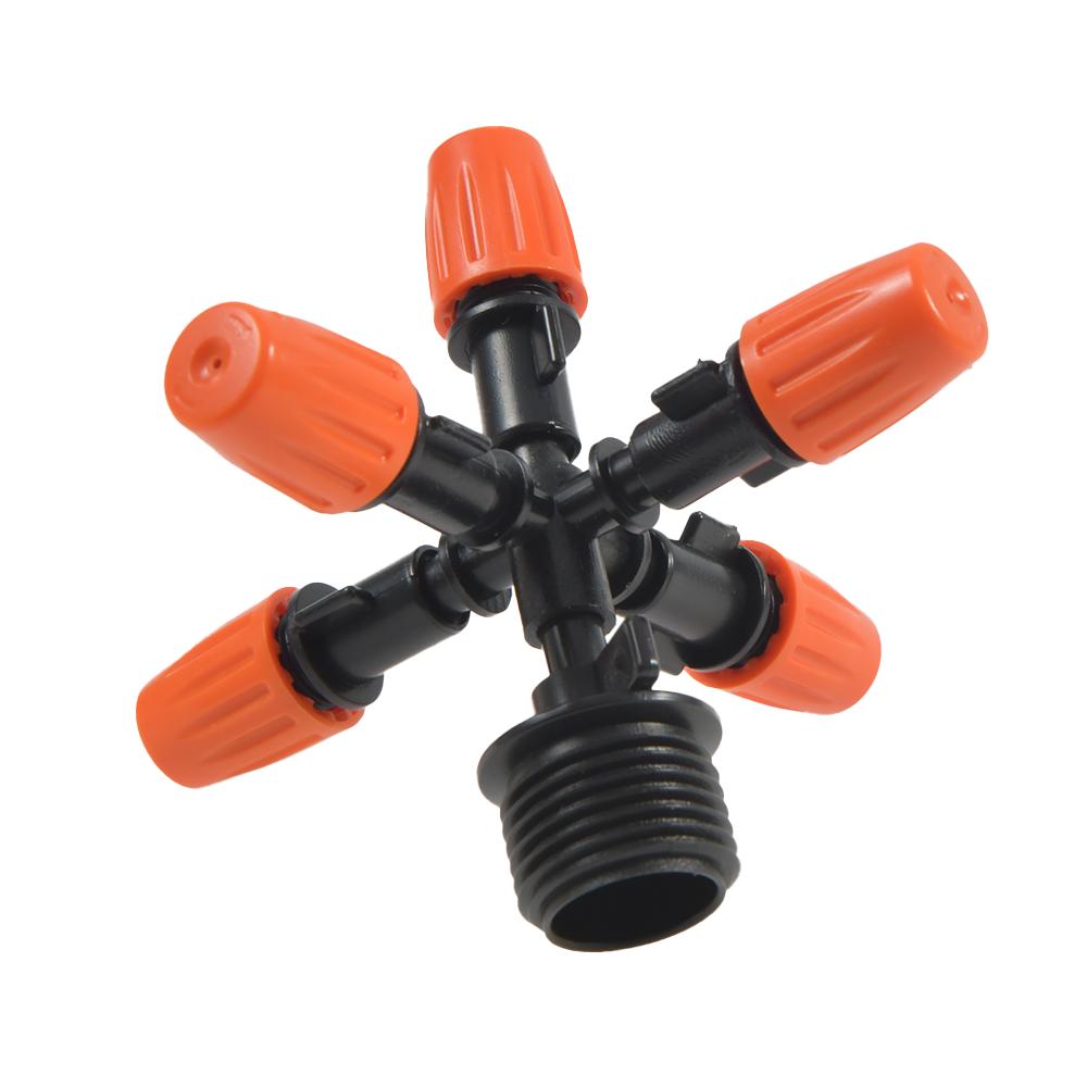 Adjustable 5-Way Garden Mist Sprinkler Nozzle Set by HitMyNeed
