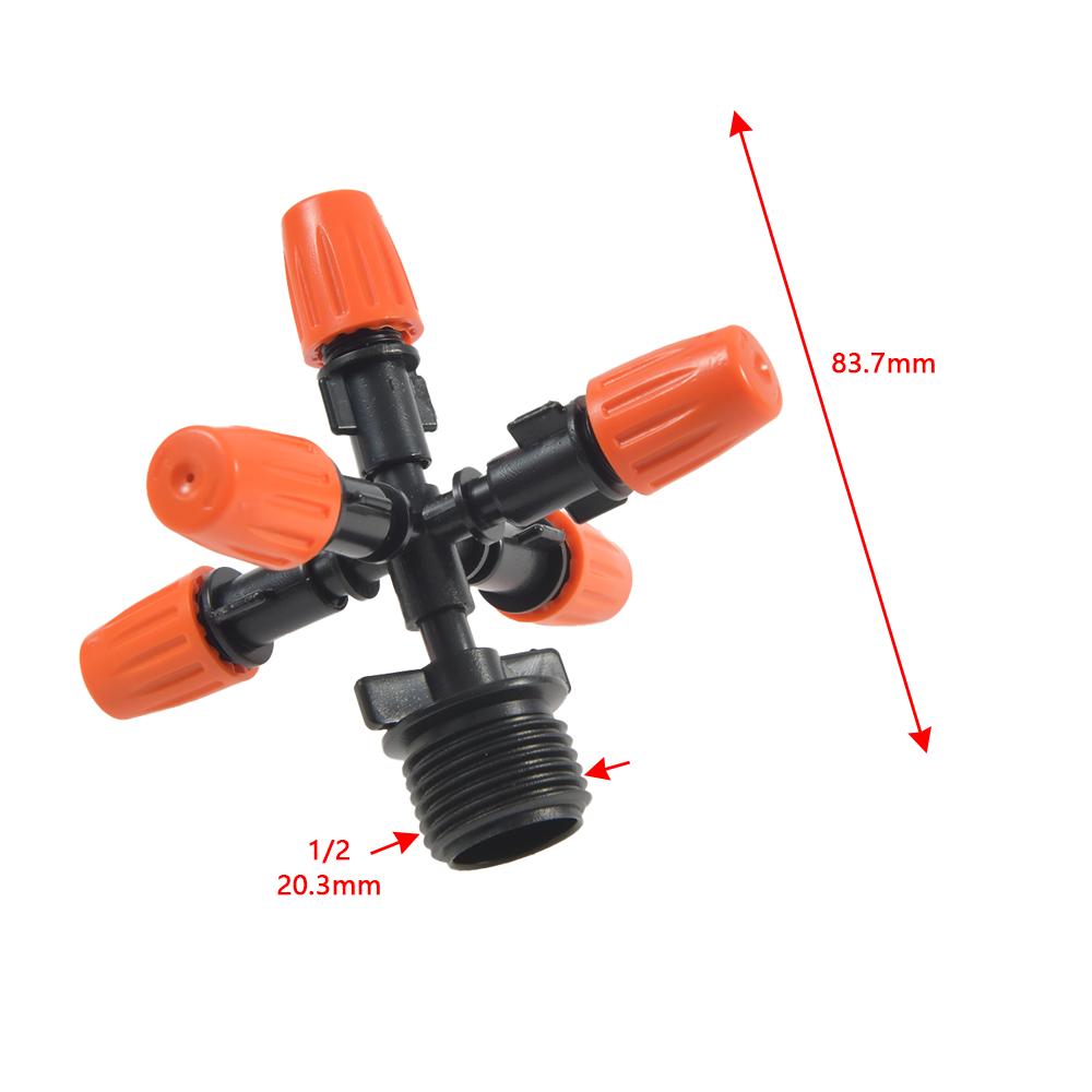 Adjustable 5-Way Garden Mist Sprinkler Nozzle Set by HitMyNeed