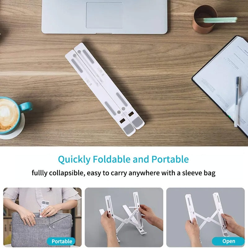 Adjustable 7-Angle Portable Tablet & Laptop Stand by HitMyNeed