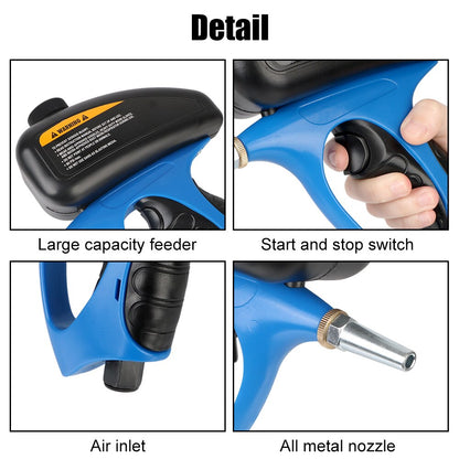 Adjustable 90 PSI Handheld Gravity Sandblasting Gun by HitMyNeed