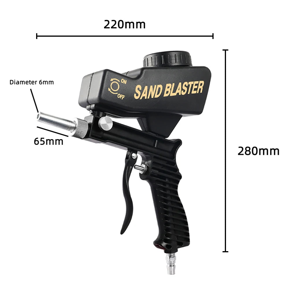 Adjustable 90 PSI Handheld Gravity Sandblasting Gun Set by HitMyNeed