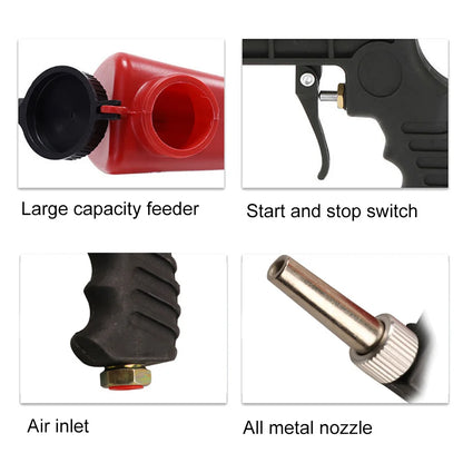 Adjustable 90 PSI Handheld Gravity Sandblasting Gun Set by HitMyNeed