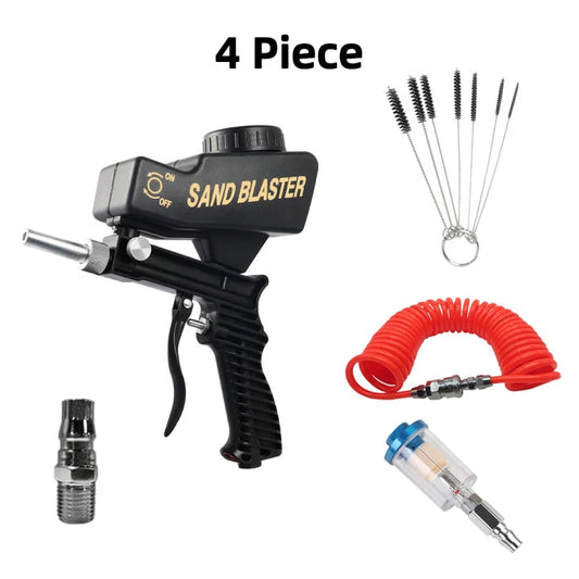Adjustable 90 PSI Handheld Gravity Sandblasting Gun Set black by HitMyNeed