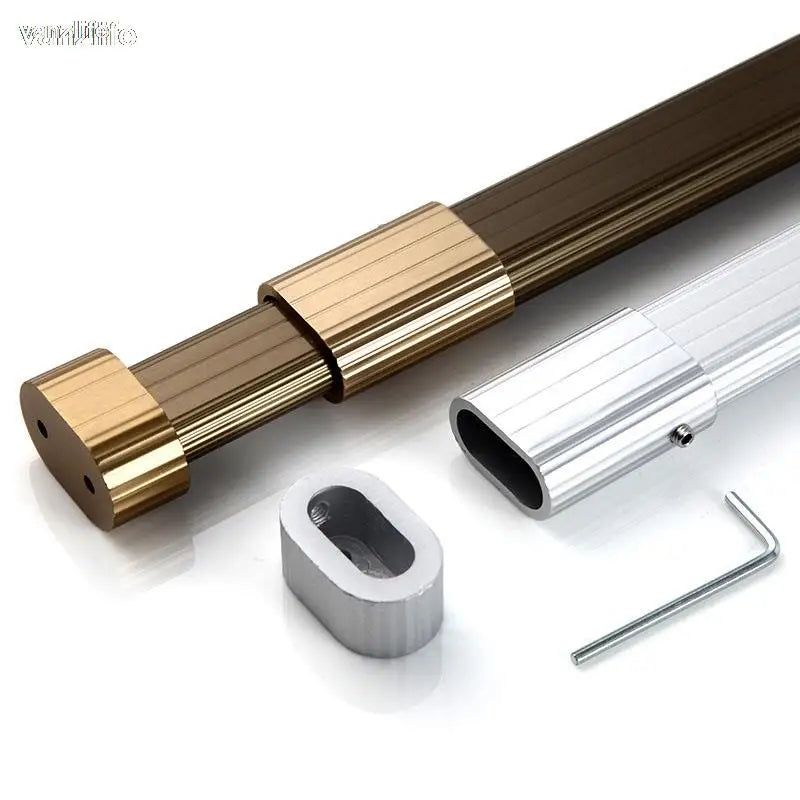 Adjustable Aluminum Closet Hanging Rail with Flanges by HitMyNeed