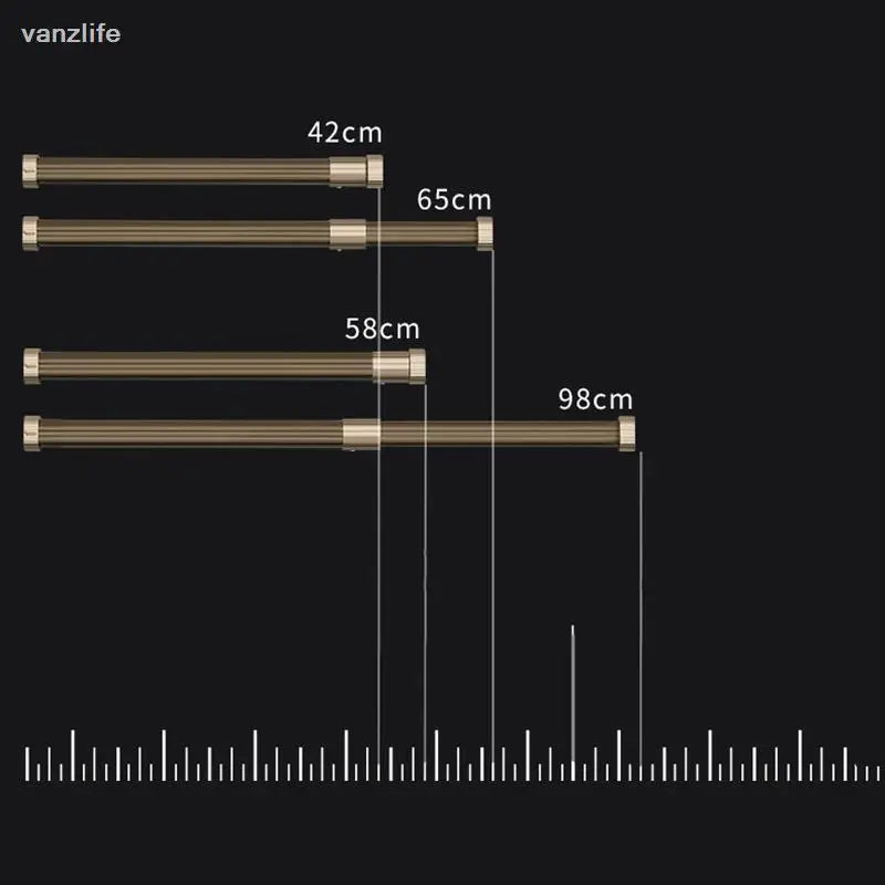 Adjustable Aluminum Closet Hanging Rail with Flanges by HitMyNeed