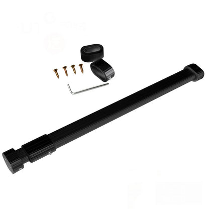 Adjustable Aluminum Closet Hanging Rail with Flanges black 42-65cm by HitMyNeed