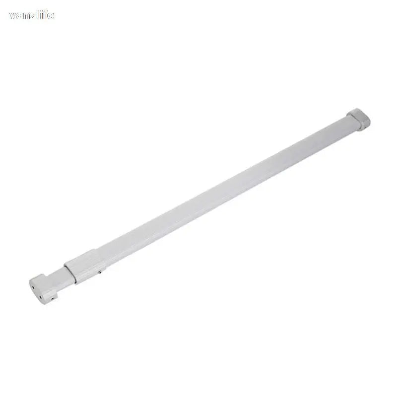 Adjustable Aluminum Closet Hanging Rail with Flanges white 58-95cm by HitMyNeed