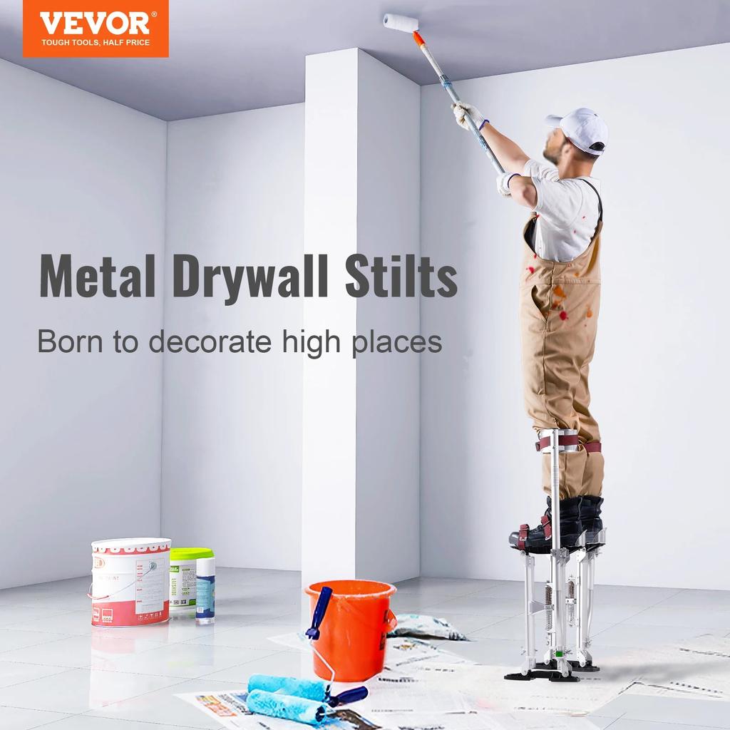 Adjustable Aluminum Drywall Stilts with Knee Pads by HitMyNeed