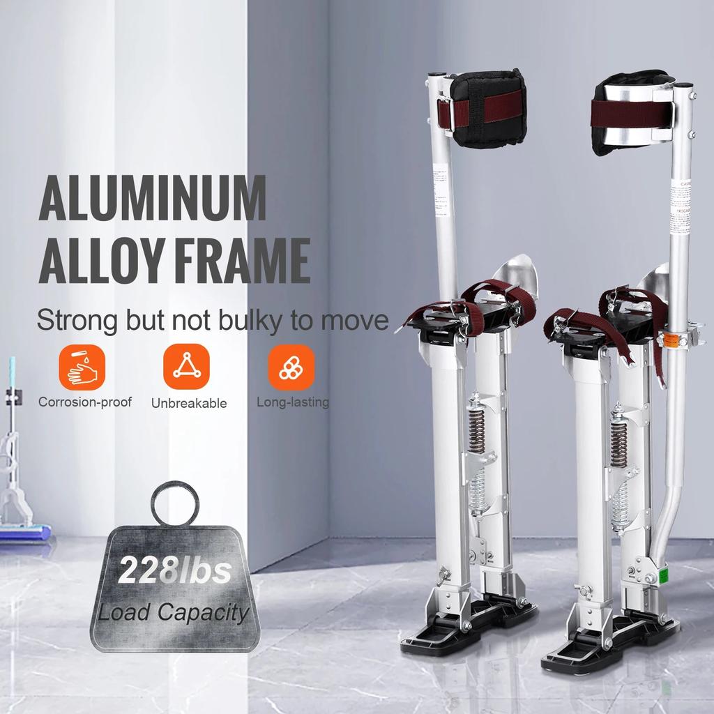 Adjustable Aluminum Drywall Stilts with Knee Pads by HitMyNeed