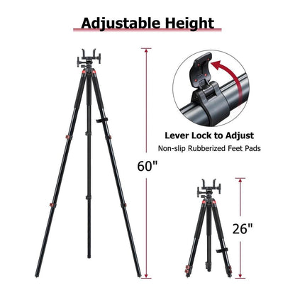 Adjustable Aluminum Hunting Rest for Stable Shooting by HitMyNeed
