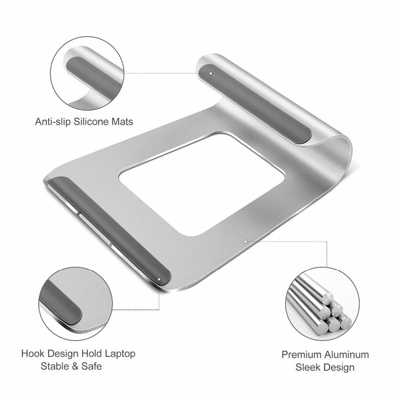 Adjustable Aluminum Laptop Stand with Cooling Design by HitMyNeed