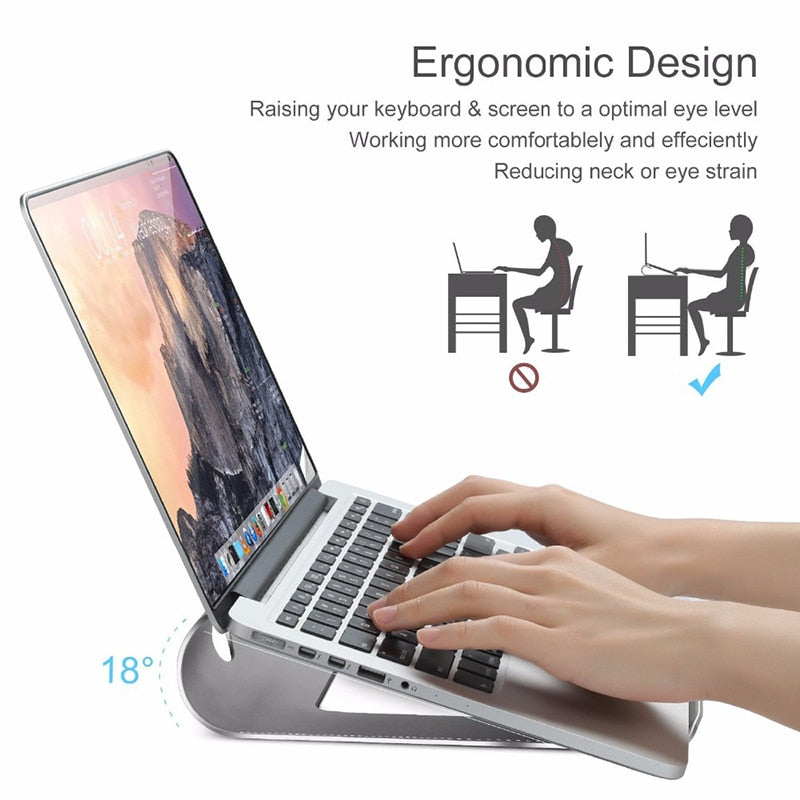 Adjustable Aluminum Laptop Stand with Cooling Design by HitMyNeed