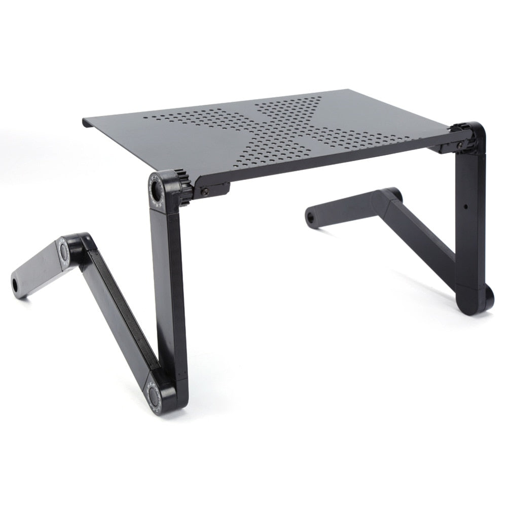 Adjustable Aluminum Laptop Table with Mouse Pad by HitMyNeed