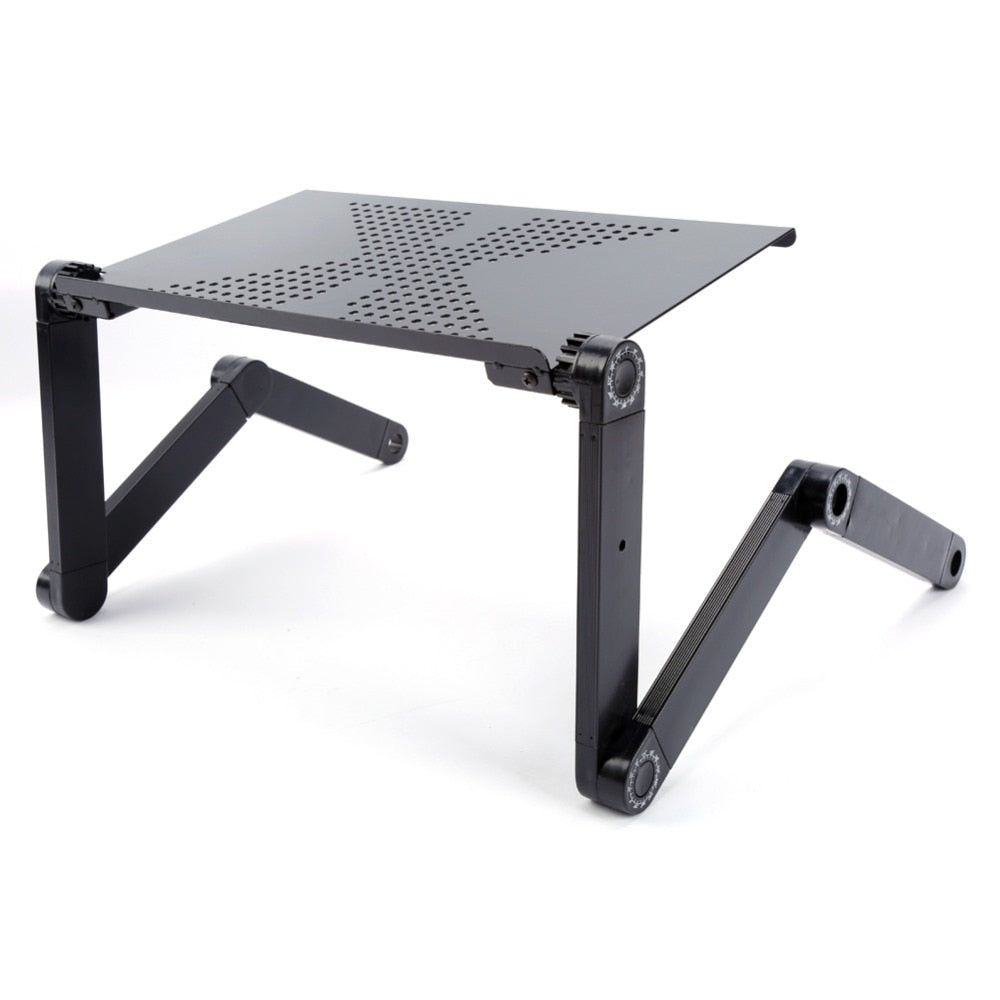 Adjustable Aluminum Laptop Table with Mouse Pad by HitMyNeed