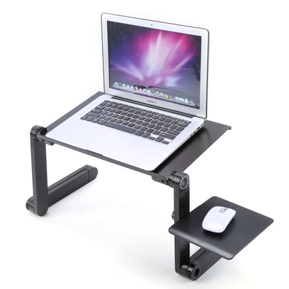 Adjustable Aluminum Laptop Table with Mouse Pad by HitMyNeed