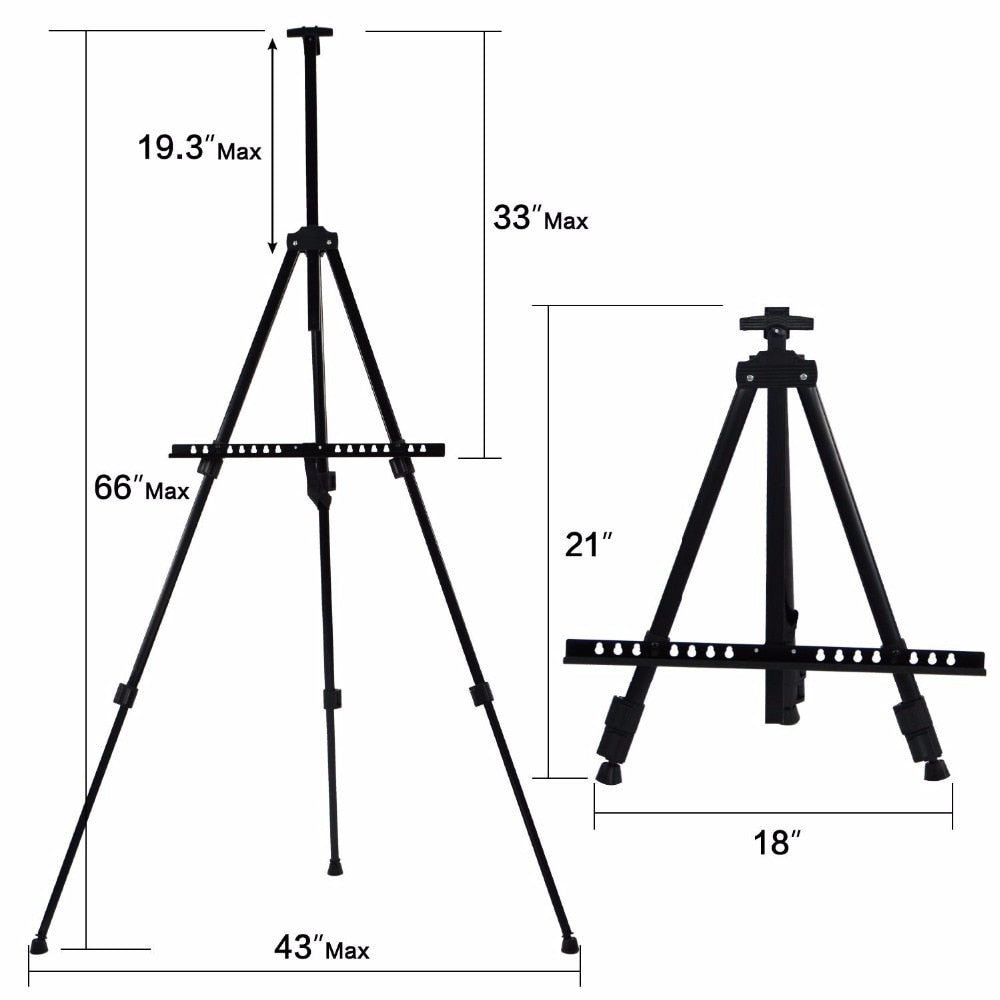 Adjustable Aluminum Painting Easel with Carry Bag by HitMyNeed