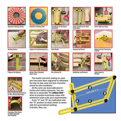 Adjustable Angle Finder Template Ruler Tool by HitMyNeed