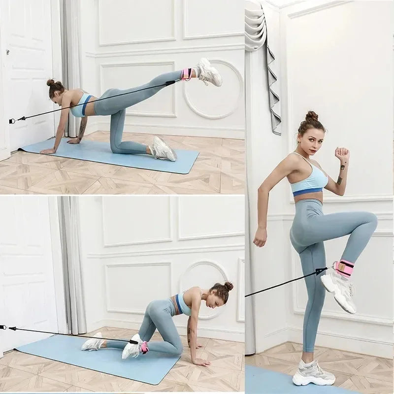 Adjustable Ankle Straps Resistance Bands Set by HitMyNeed