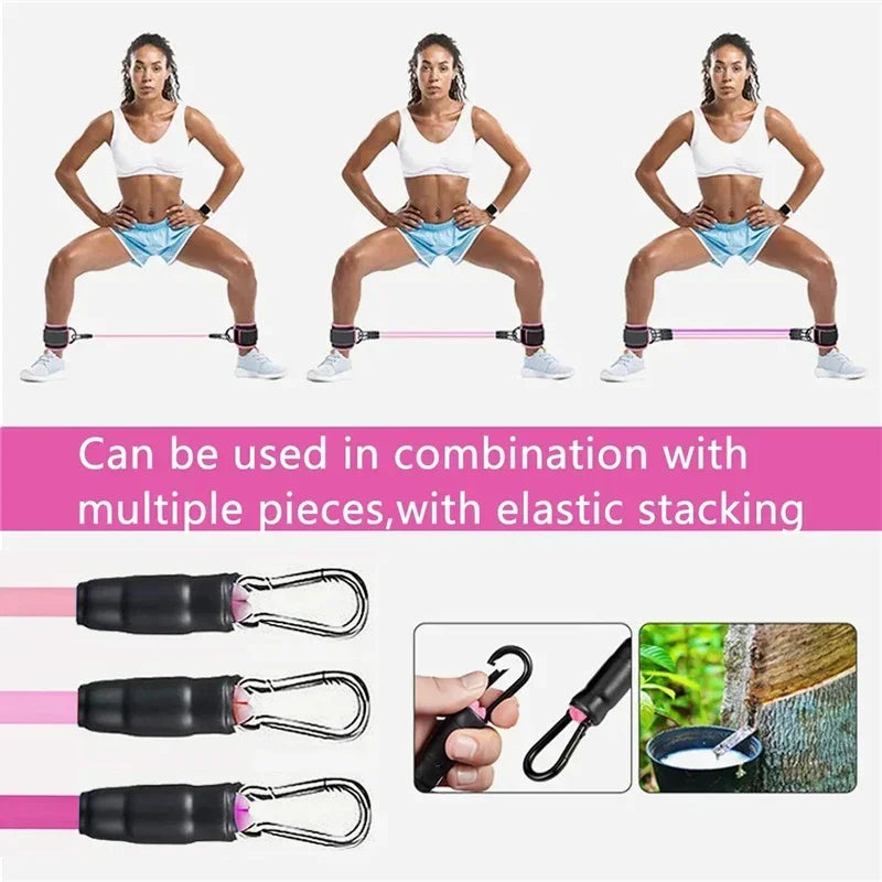 Adjustable Ankle Straps Resistance Bands Set by HitMyNeed