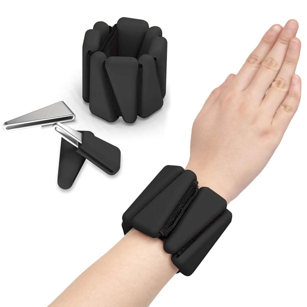 Adjustable Ankle & Wrist Weights for All Workouts black by HitMyNeed