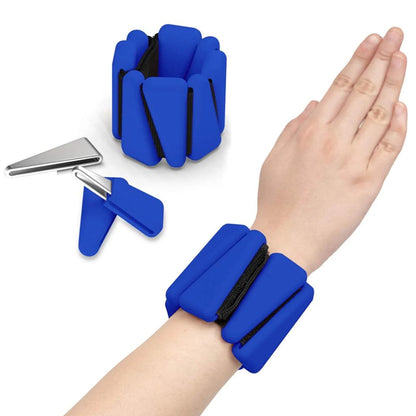 Adjustable Ankle & Wrist Weights for All Workouts blue by HitMyNeed