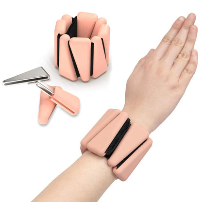 Adjustable Ankle & Wrist Weights for All Workouts pink by HitMyNeed