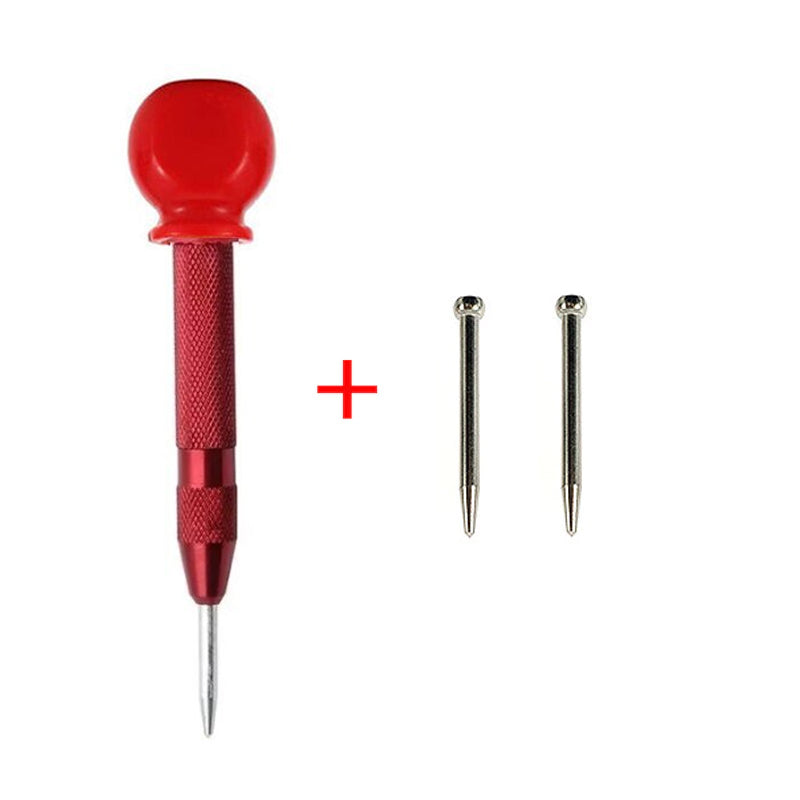 Adjustable Automatic Centre Punch for Metal & Wood red2-with-bits by HitMyNeed
