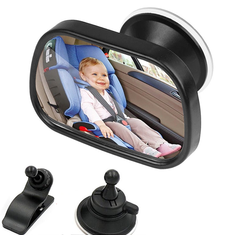 Adjustable Baby Backseat Mirror with Clip & Suction Mount by HitMyNeed