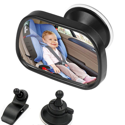 Adjustable Baby Backseat Mirror with Clip & Suction Mount by HitMyNeed