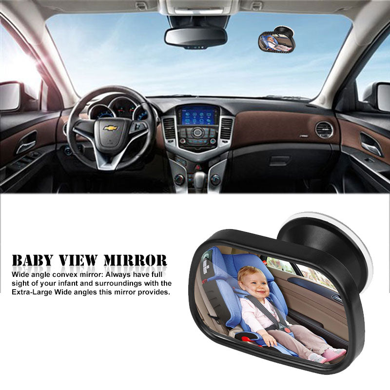 Adjustable Baby Backseat Mirror with Clip & Suction Mount by HitMyNeed