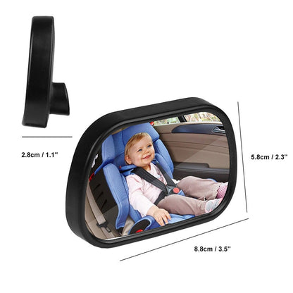 Adjustable Baby Backseat Mirror with Clip & Suction Mount by HitMyNeed