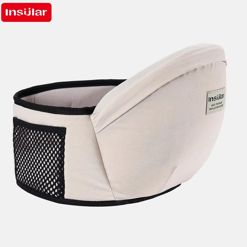 Adjustable Baby Carrier Waist Stool with Hip Seat beige by HitMyNeed