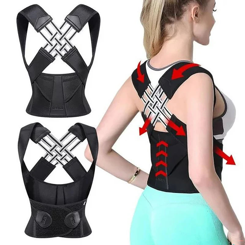 Adjustable Back Brace Posture Corrector for Men & Women xl by HitMyNeed