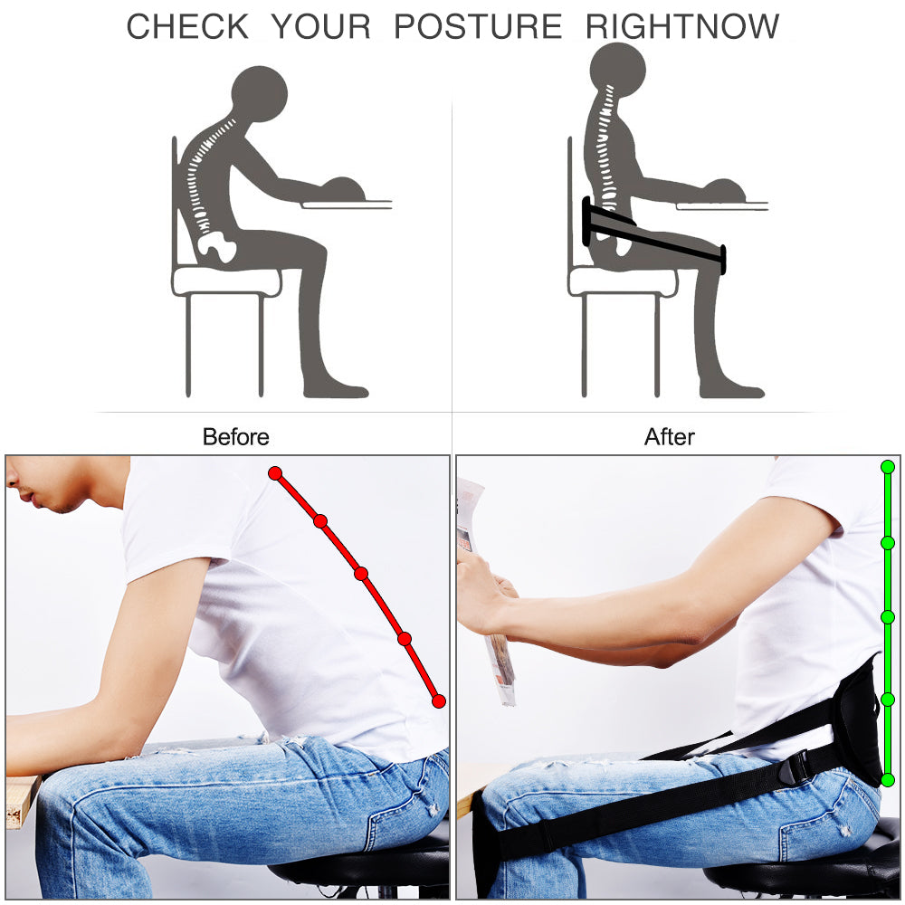 Adjustable Back Support Belt for Posture & Waist by HitMyNeed