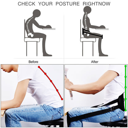 Adjustable Back Support Belt for Posture & Waist by HitMyNeed