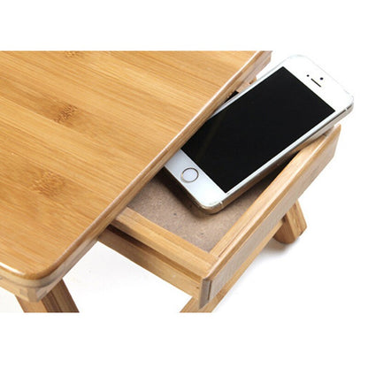 Adjustable Bamboo Laptop Bed Table with Cooling Fans by HitMyNeed