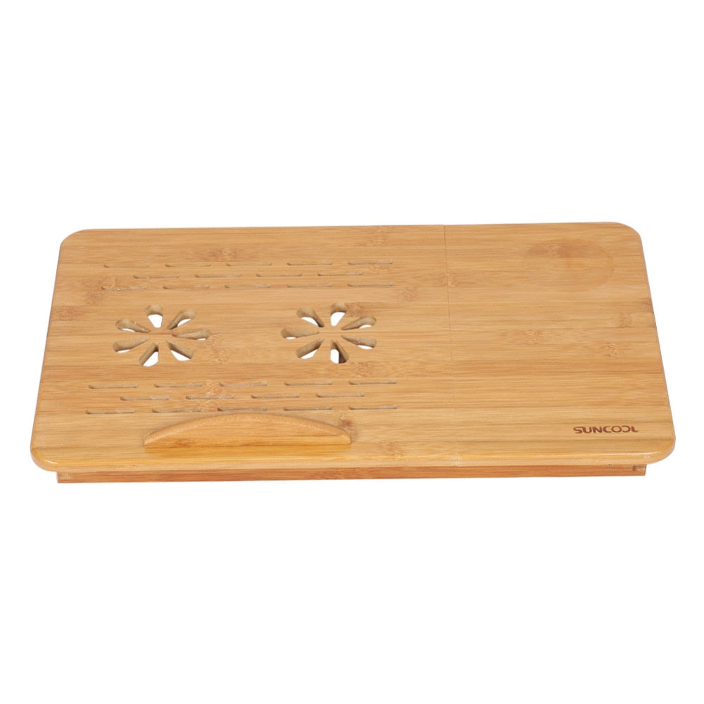 Adjustable Bamboo Laptop Lap Desk with Foldable Legs by HitMyNeed