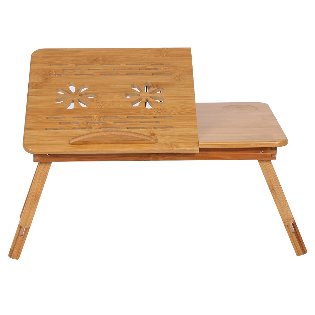 Adjustable Bamboo Laptop Table with Drawer by HitMyNeed